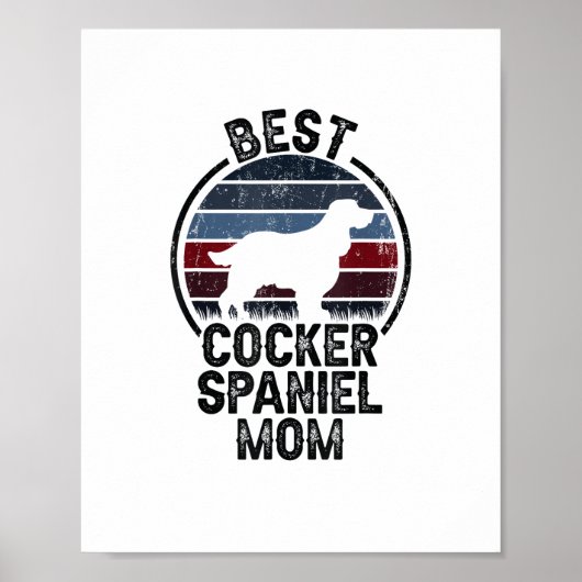 Best Dog Mutter Mama - Vintag Cocker Spaniel Poster (Vorne)