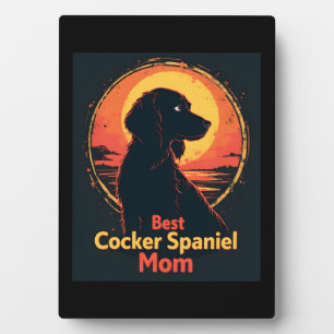 Best Dog Mutter Mama - Vintag Cocker Spaniel T-Shi Fotoplatte