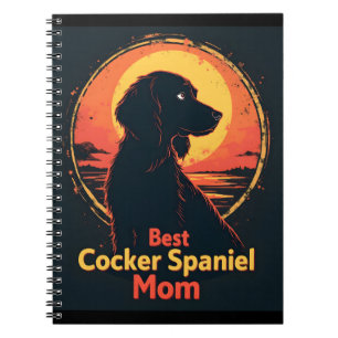 Best Dog Mutter Mama - Vintag Cocker Spaniel T-Shi Notizblock