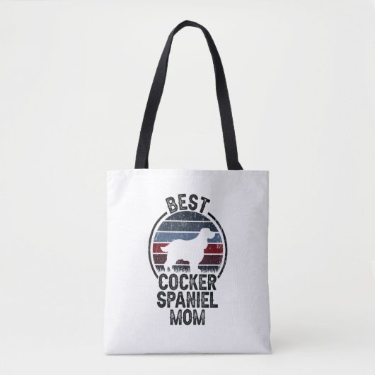 Best Dog Mutter Mama - Vintag Cocker Spaniel Tasche (Vorderseite)