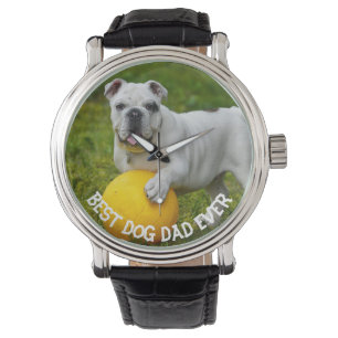 Best Dog Papa je Custom Foto, Papa Geschenk, Armbanduhr