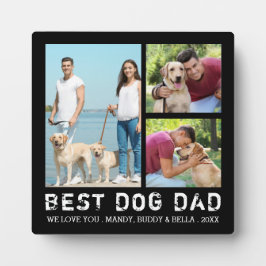 BEST DOG VATER 3 Foto Collage Your Color Fotoplatte