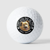 BEST DOG VATER BY PAR Drucke Foto Benutzerdefinier Golfball (Vorderseite)