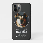 Best Dog Vater Custom Foto Pawprint iPhone Case (Rückseite)