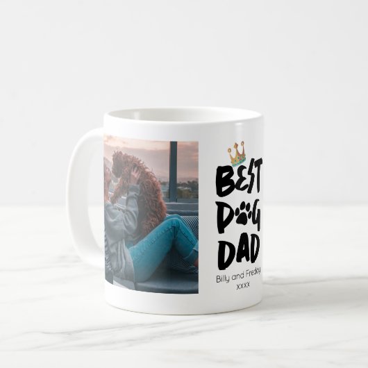Best Dog Vater Foto Kaffeetasse (Vorderseite Links)
