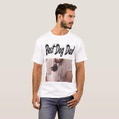 Best Dog Vater Foto Schwarzer Text T - Shirt (Vorne ganz)