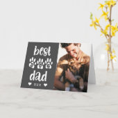 Best Dog Vater Foto Typografie Karte (Gelbe Blume)