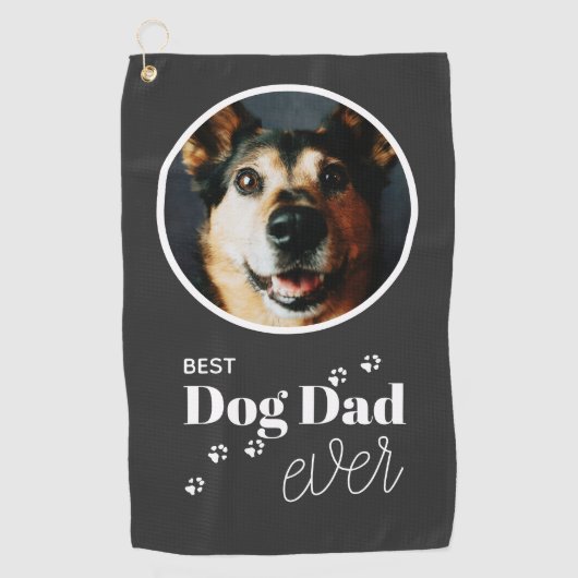 Best Dog Vater je Custom Foto Golf Handtuch (Vorderseite)