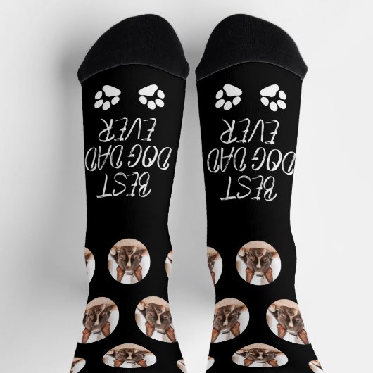 BEST DOG VATER Personalisierte Dulldog Socken (Oben)