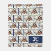 BEST DOG VATER PERSONALISIERTES FOTO FLEECEDECKE (Vorderseite)