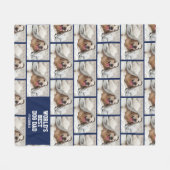 BEST DOG VATER PERSONALISIERTES FOTO FLEECEDECKE (Vorderseite (Horizontal))