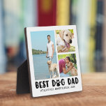 BEST DOG VATER Pfosten Print 3 FotoCollage Fotoplatte<br><div class="desc">Erkennen Sie den BEST DOG VATER mit einer Collage-Plakette aus Foto mit 3 Bildern seines furry besten Freundes und personalisieren Sie mit Ihrem eigenen Text. Das Design zeichnet sich durch moderne, kreative Pfotendrucktypografie für den Titel aus. FOTO TIPP: Wählen Sie Fotos mit dem Thema in der Mitte und/oder vor dem...</div>