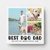 BEST DOG VATER Pfosten Print 3 FotoCollage Fotoplatte (Vorderseite)