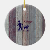 Best Dog Walker Ever Weihnachtsgeschenk Ornament (Hinten)