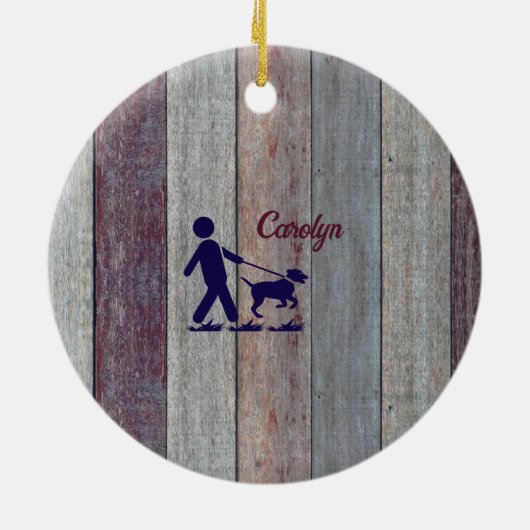 Best Dog Walker Ever Weihnachtsgeschenk Ornament (Hinten)