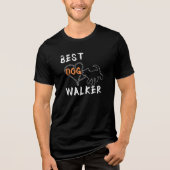 Best Dog Walker Tri-Blend Shirt (Vorderseite)