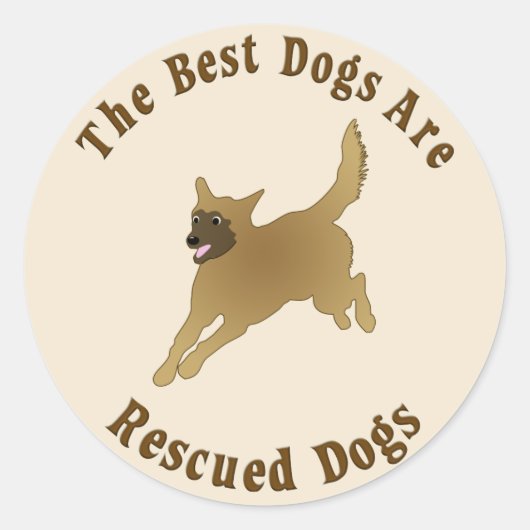 Best Dogs Are Rescued - Mutts Runder Aufkleber (Vorderseite)