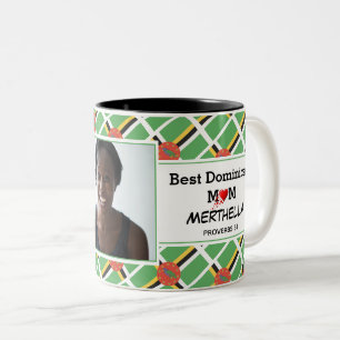 BEST DOMINICAN MUM Foto Zweifarbige Tasse