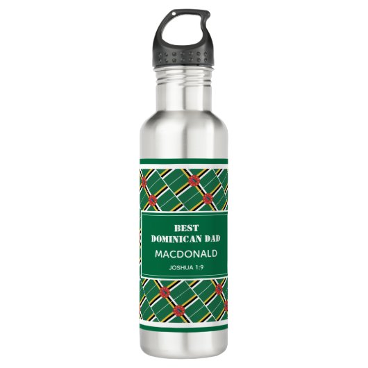 BEST DOMINICAN VATER EDELSTAHLFLASCHE (Vorderseite)