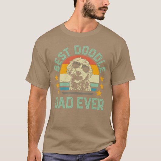 Best Doodle Dad Evershirt Goldendle Dad Retroee Gi T-Shirt (Vorderseite)