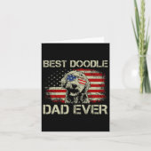 Best Doodle Vater je Goldendoodle 4. Juli Geschenk Karte (Vorderseite)