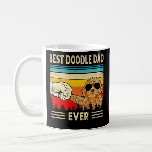 Best Doodle Vater je Goldendoodle Dog Vater Gesche Kaffeetasse (Links)