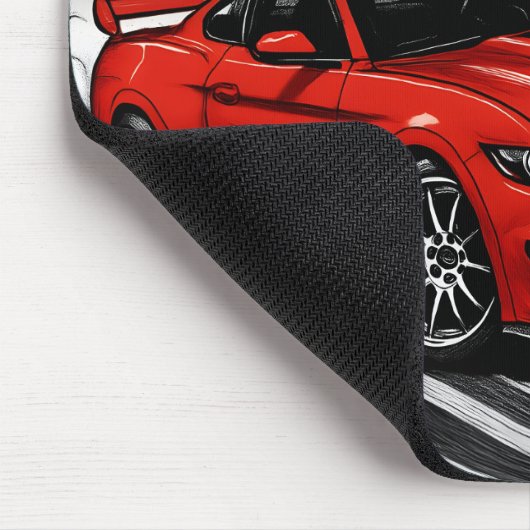 Best Drift Car Red Muscle Mousepad (Ecke)