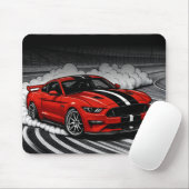 Best Drift Car Red Muscle Mousepad (Mit Mouse)
