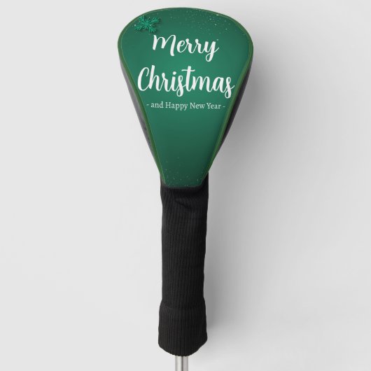 Best Driver (Green und White Simple Christmas Day) Golf Headcover (Vorderseite)