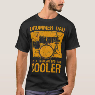 Best Drummer Vater Art for Men Pater Music Drums S T-Shirt