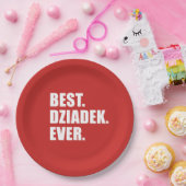 Best Dziadek je Polnisches Großvater-Party Pappteller (Party)