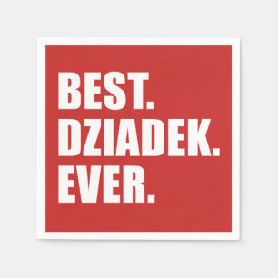 Best Dziadek je Polnisches Großvater-Party Serviette