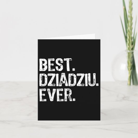 Best Dziadziu Ever Funny Cool Opa Karte (Vorderseite)