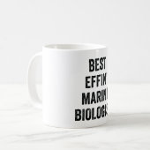 Best Effin' Marine Biologe Kaffeetasse (Vorderseite Links)