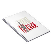 Best Effin Step-Dad Ever Patriotic Vintage Vector_ Notizblock (Rechte Seite)