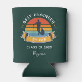 Best Engineer by Par Abschluss 2025 Green Custom Dosenkühler (Rückseite)
