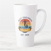 Best Engineer by Par Coworker Birthday Golf Fan Milchtasse (Rechts)