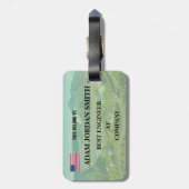 Best Engineer Custom Company Name Luggage Tag Gepäckanhänger (Rückseite vertikal)