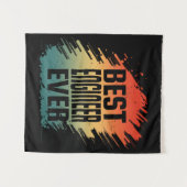 BEST ENGINEER EVER WANDTEPPICH (Vorderseite (Horizontal))