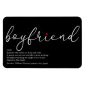 Best Ever Boyfriend Definition Script Liebe Herz Magnet (Horizontal)