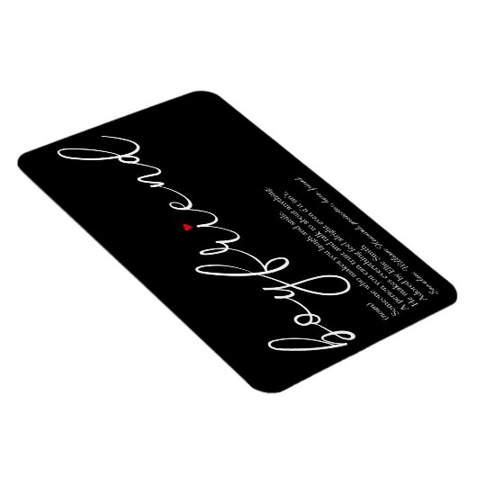 Best Ever Boyfriend Definition Script Liebe Herz Magnet (Rechte Seite)