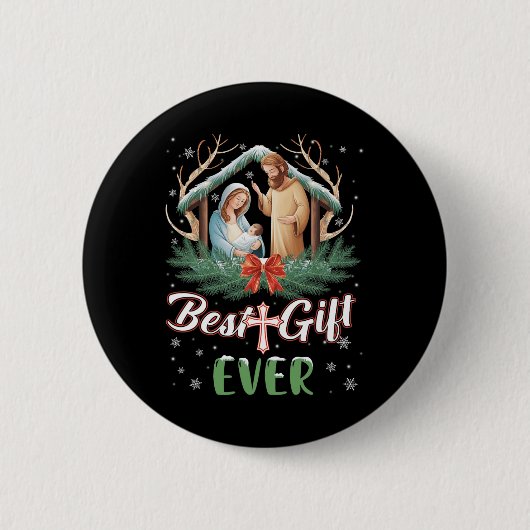 Best Ever Christmas Cool Jesus Nativity Scene Chri Button (Vorderseite)