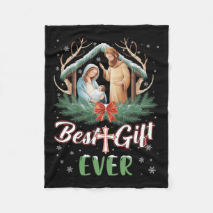 Best Ever Christmas Cool Jesus Nativity Scene Chri Fleecedecke