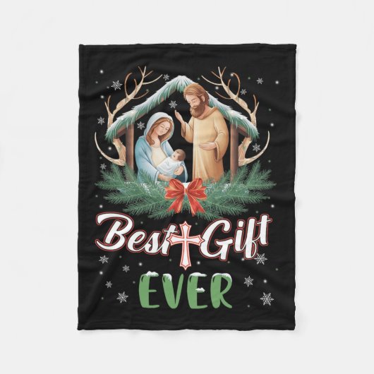 Best Ever Christmas Cool Jesus Nativity Scene Chri Fleecedecke (Vorderseite)