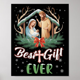 Best Ever Christmas Cool Jesus Nativity Scene Chri Poster