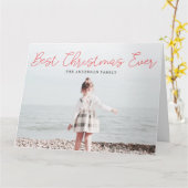 Best Ever Christmas Foto Grußkarte Karte (Gelbe Blume)