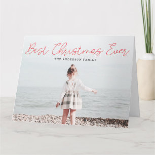 Best Ever Christmas Foto Grußkarte Karte