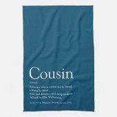 Best Ever Cousin Definition Blue Fun Geschirrtuch (Vertikal)