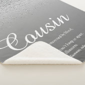 Best Ever Cousin Definition Silver Glitzer Sherpadecke (3/4)