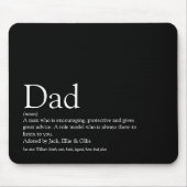 Best Ever Dad Daddy Father Definition Black Mousepad (Vorne)